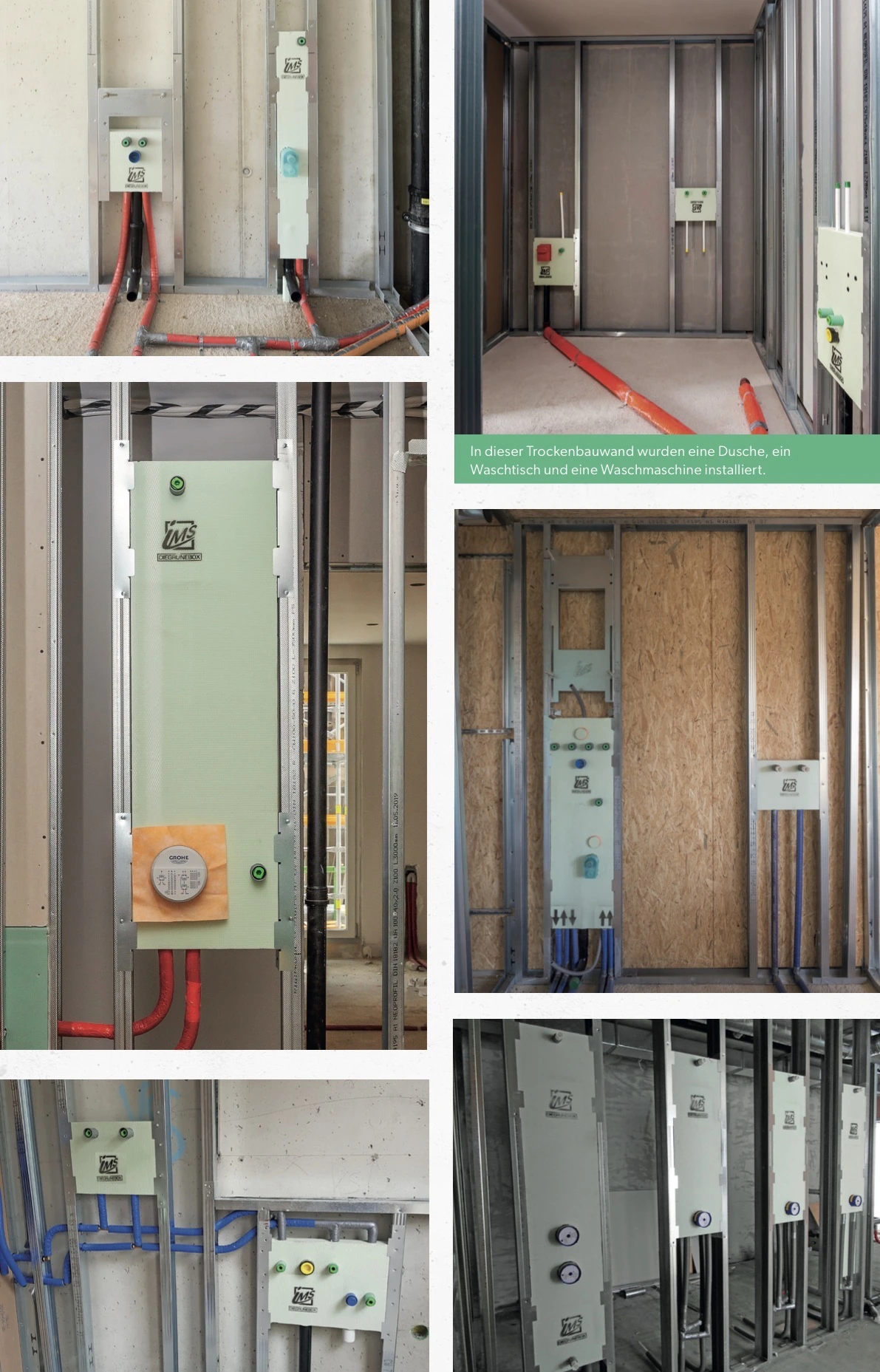 Installationsmodule von IMS Die Grüne Box im Trockenbau